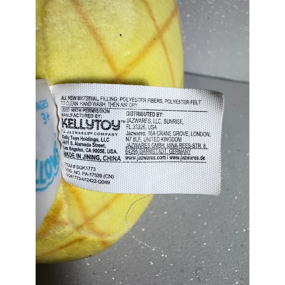 Disney Squishmallows Stitch Pineapple Plush Kellytoy Lilo & Stitch 8 Inch Blue